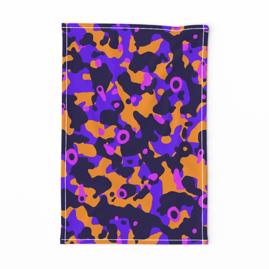 Boho Camouflage purple orange pink