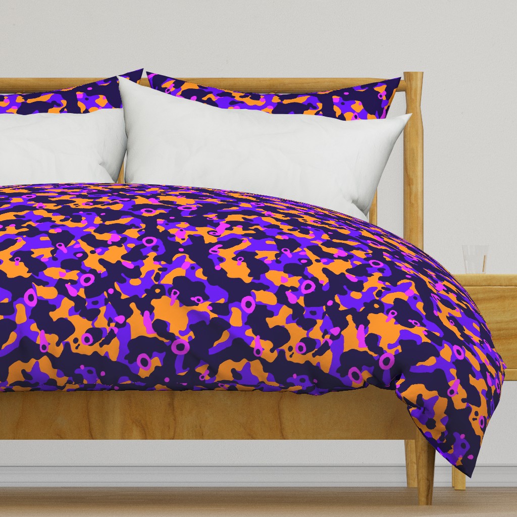 Boho Camouflage purple orange pink