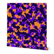 Boho Camouflage purple orange pink