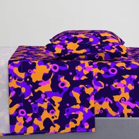 Boho Camouflage purple orange pink