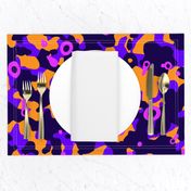 Boho Camouflage purple orange pink