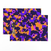 Boho Camouflage purple orange pink