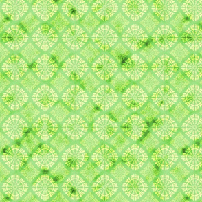 green watercolor mosaic