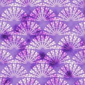 Purple watercolor mosaic pattern