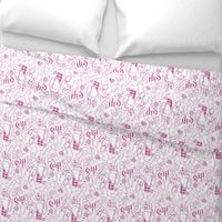 Golf pattern in pink and white