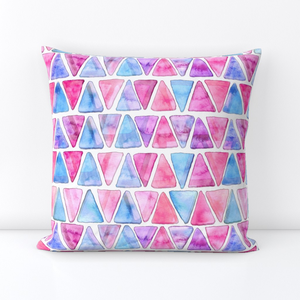 Candy Floss Watercolor Triangles - Big