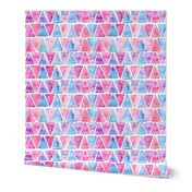 Candy Floss Watercolor Triangles - Big