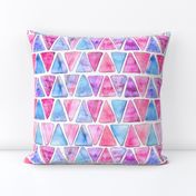 Candy Floss Watercolor Triangles - Big