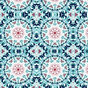 Symmetrical Blush & Blue Mandala - Small