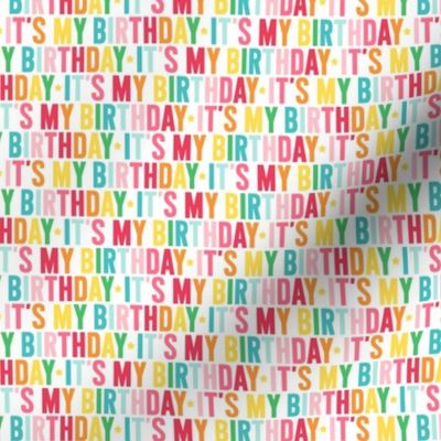 XSM it's my birthday rainbow UPPERcase