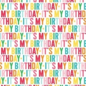 XSM it's my birthday rainbow UPPERcase
