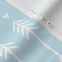 arrows and hearts ice blue