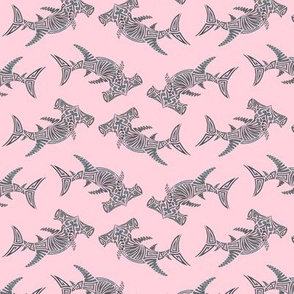 Small Grey Hammerhead on Pink