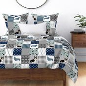 tri corgi dog fabric - pet quilt a dog, dogs, pet quilt patchwork