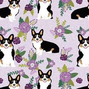 tri corgi dog fabric - pet quilt c dog, dogs, pet quilt, florals