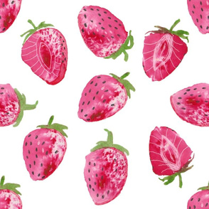 Watercolour Strawberries watercolor fruit
