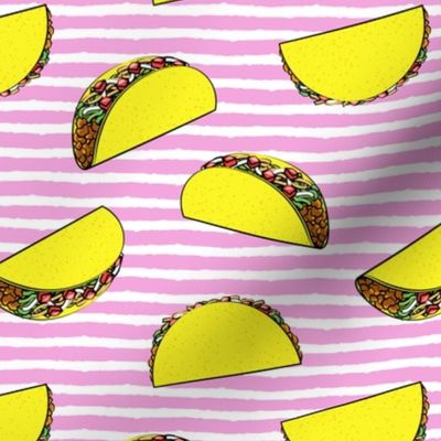 tacos on pink stripes