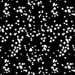 white dots on black