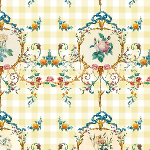 Le Toile de Fleurs buttercup gingham