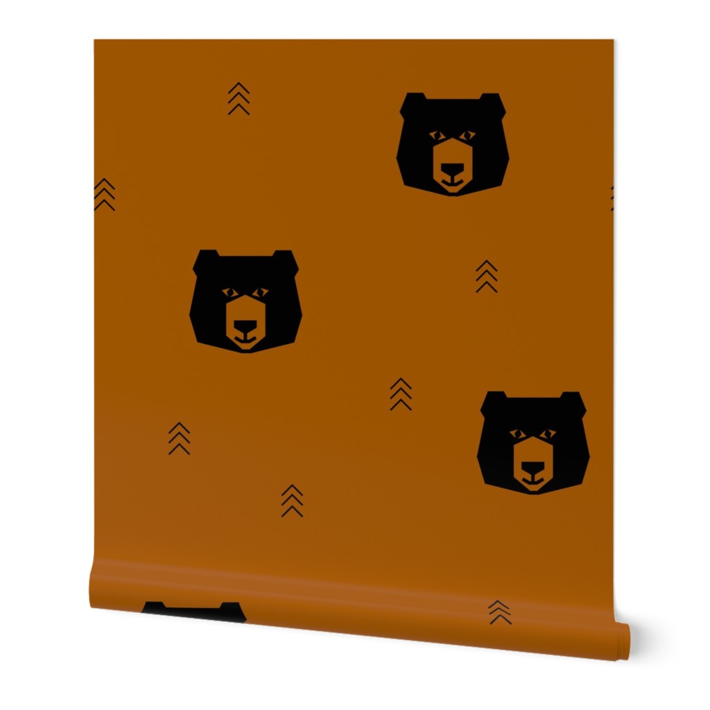 bear head - rust small