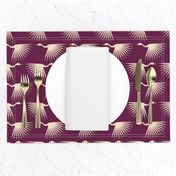 Art Deco Cranes - Plum