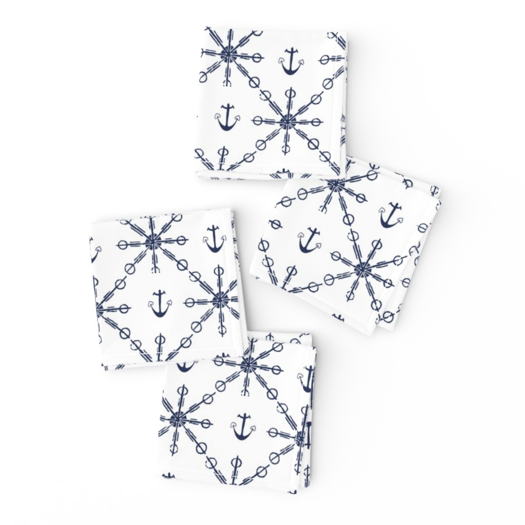 blue heart anchors and snowflakes – small scale