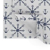 blue heart anchors and snowflakes – small scale