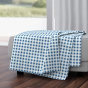 gingham in blue, light blue and white | large