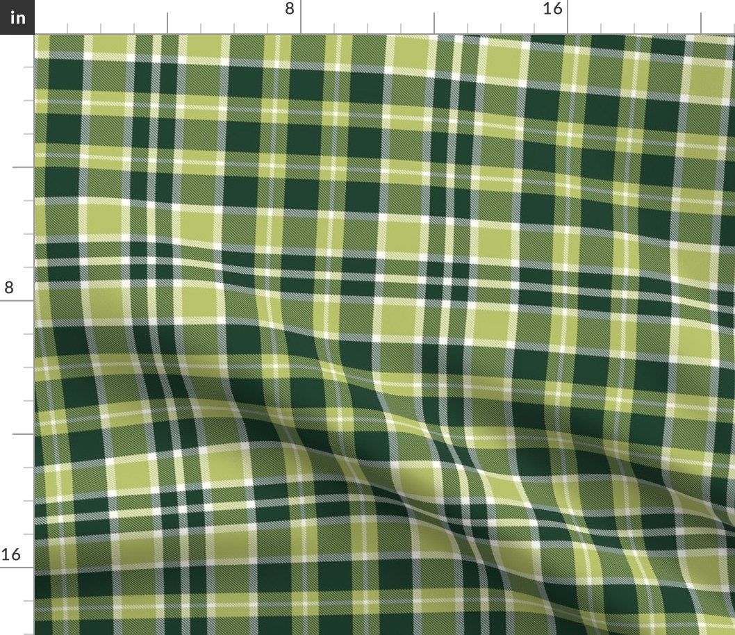  Green Gold White Plaid