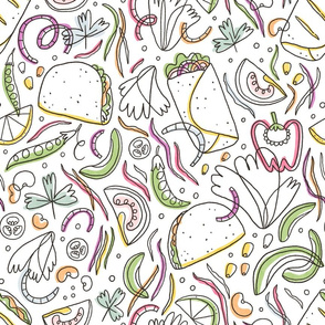 Taco and burrito pattern