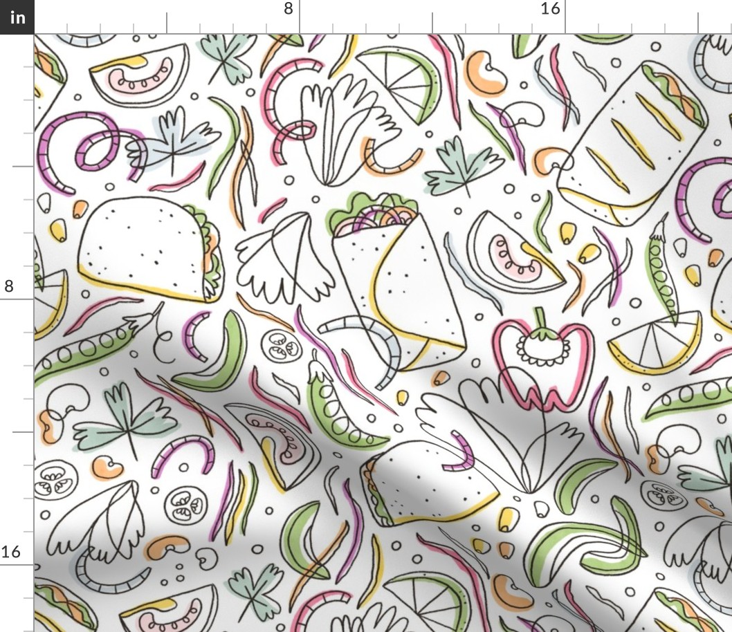 Taco and burrito pattern