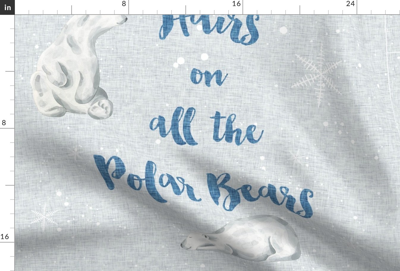 Polar Bear Blanket and lovey 54in MINKY