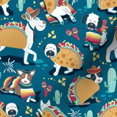 Small scale // Mexican tacos dogs team // dark teal