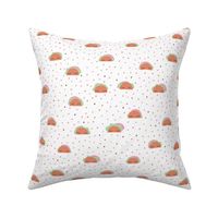 Sweet taco kawaii food illustration Japanese style pattern white soft mint pastels