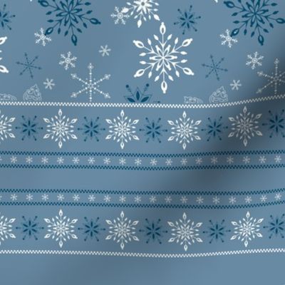 Snowflake Border Fabric