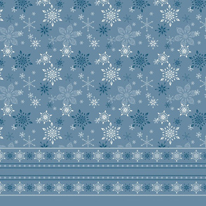 Snowflake Border Fabric