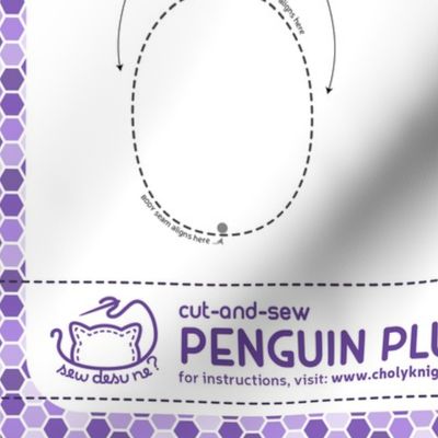 Cut & Sew Penguin Plush Purple