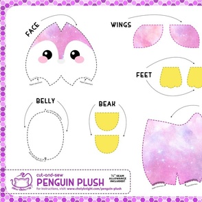 Cut & Sew Penguin Plush Pink