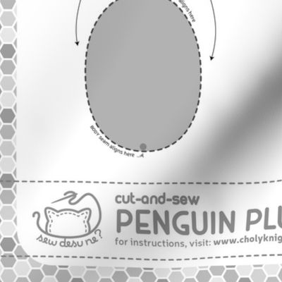 Cut & Sew Penguin Plush Gray
