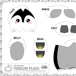 Cut & Sew Penguin Plush Gray