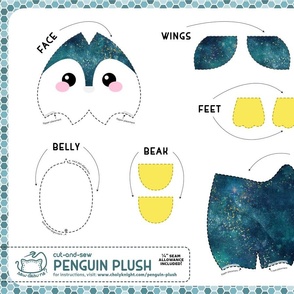 Cut & Sew Penguin Plush Blue