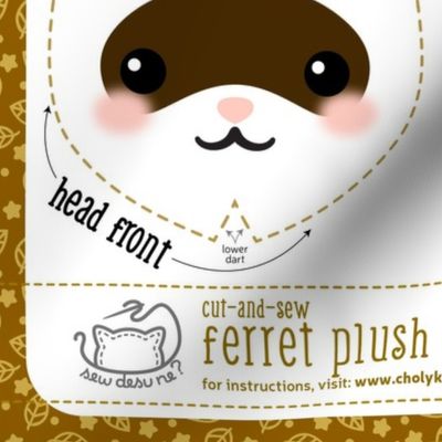 Cut & Sew Ferret Plush Sable Mask