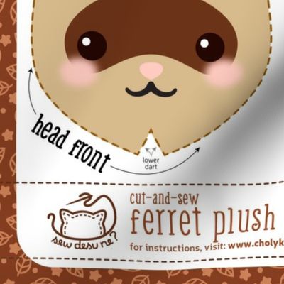 Cut & Sew Ferret Plush Cinnamon