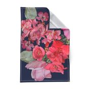 Vintage Roses // Navy (Large) 