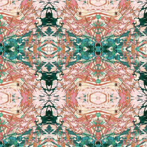 Mock Floral Blush Abstract Tribal Ikat Pattern