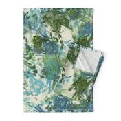 Mock Floral Blue and Green Abstract Repeat