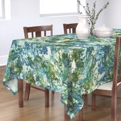 Mock Floral Blue and Green Abstract Repeat