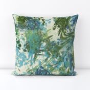 Mock Floral Blue and Green Abstract Repeat