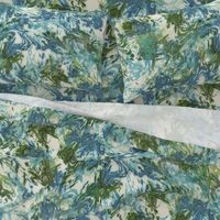 Mock Floral Blue and Green Abstract Repeat