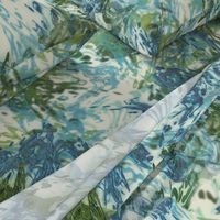 Mock Floral Blue and Green Abstract Repeat